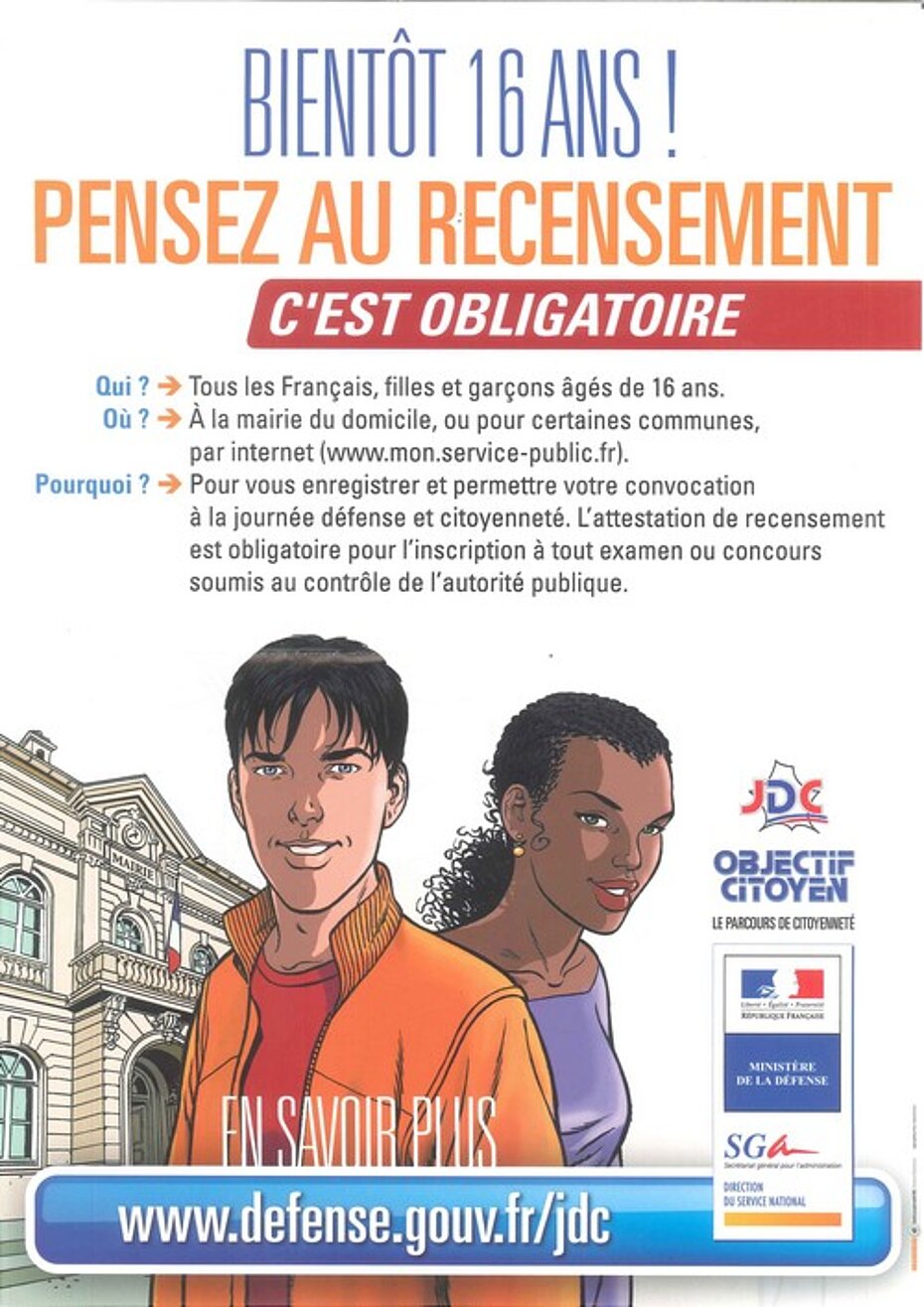 Affiche sur le recensement