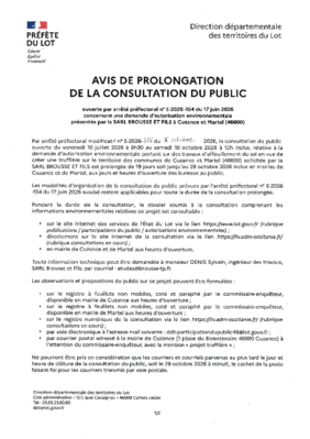 Prolongation de la consultation du public pour l'affouissement des truffières à Martel et Cuzances